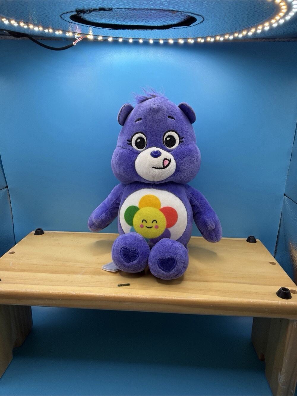 Care Bears Basic Fun Plush Toy 10" Purple Blue Smiling Flower Sunflower 2020